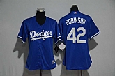 Women Los Angeles Dodgers #42 Jackie Robinson Blue New Cool Base Stitched Jersey,baseball caps,new era cap wholesale,wholesale hats